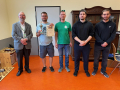 3. Platz Ilmenauer SV mit Schiedsrichter Rudolf Rüther